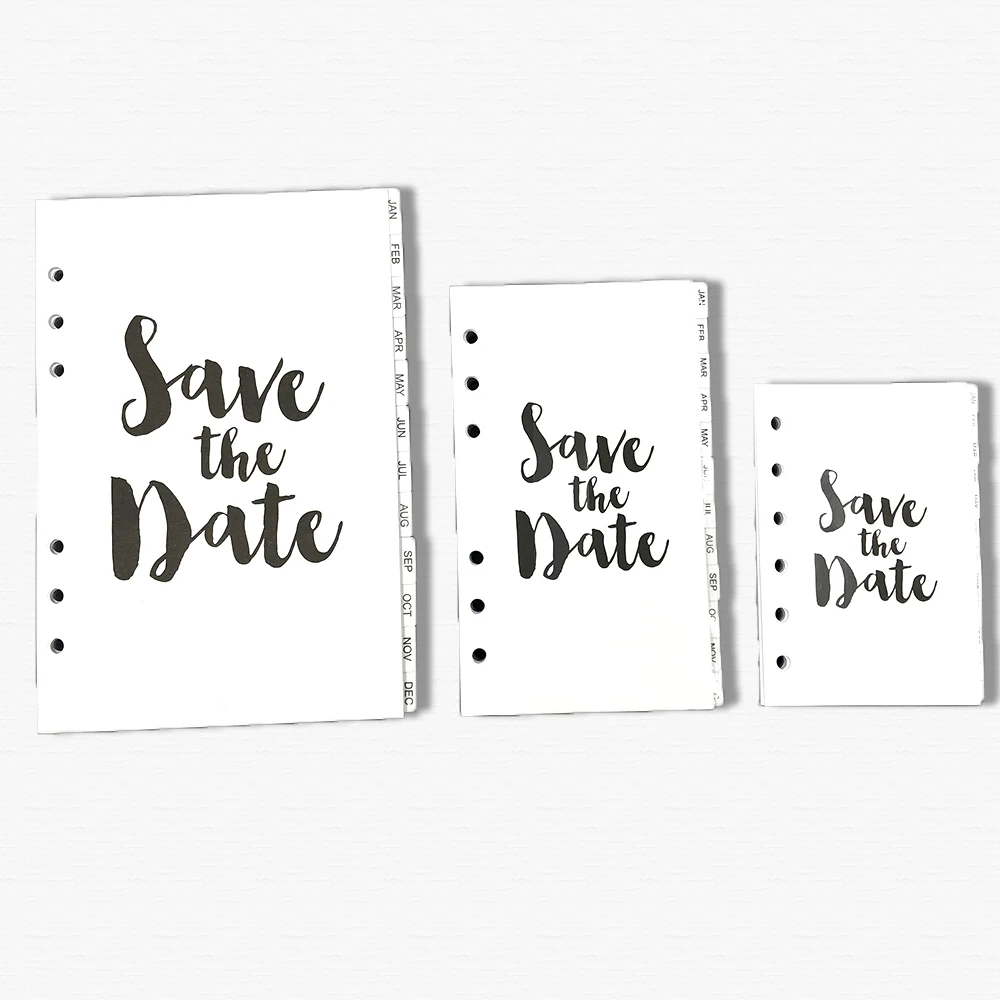 

Lovedoki 2019 Year Calendar Monthly Planner Refill For Filofax Notebook 6 Holes Loose Leaf Dotted Grid Blank Filler Paper A5A6A7