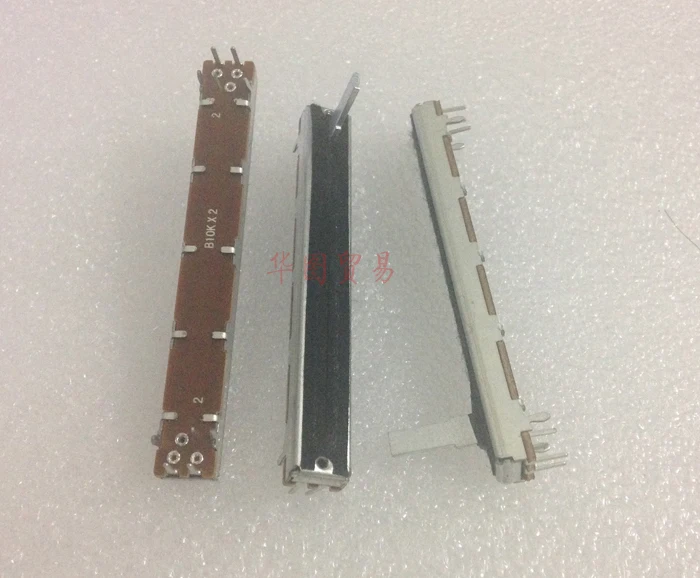 7 шт. SC6021 двухканальный B10K 75 мм прямой скользящий потенциометр Push Pull/приглушенный