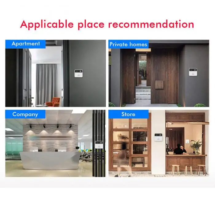 Беспроводная WiFi умная Удаленная видеокамера на дверь телефон дверной звонок работающий на линии внутренней связи инфракрасный звонок