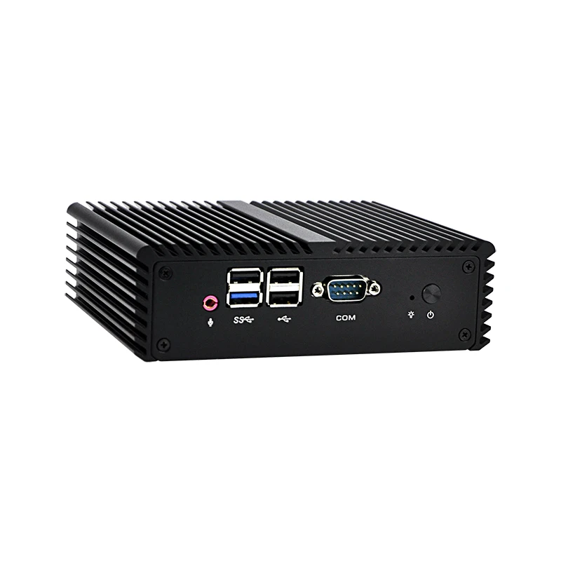 KANSUNG Intel Celeron J1900 Мини ПК 4 RS232 двойной гигабитный HTPC barebone Linux Windows 10 мини настольный ПК безвентиляторный мини ПК ТВ коробка