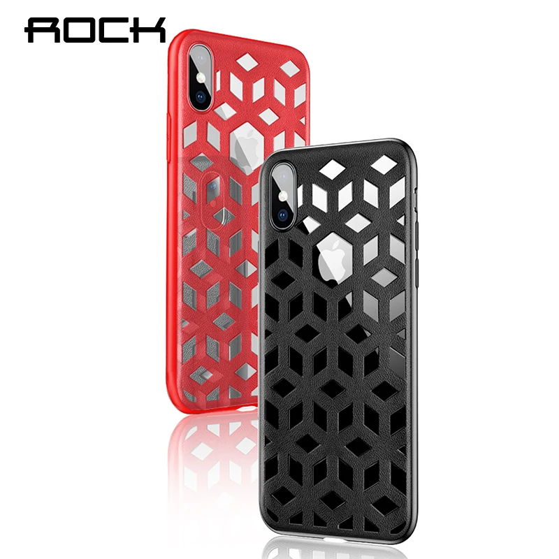 

ROCK Anti-knock Case for iPhone 7 8 X Hollow Heat Dissipation Cover Chinese Style Shockproof Back Capa for iphone 7 Plus 8 Plus