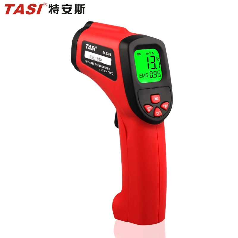 

TA8203 Digital Infrared Thermometer -32~700C/-26~1292F Non-contact Temperature Meter with Toolbox