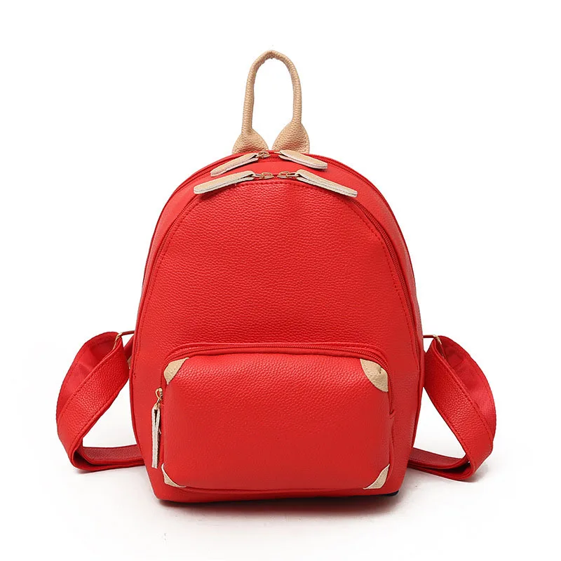 

Women's PU Leather Backpack School bags Teenage Girls Backpacks for Women High quality ladies Bagpack