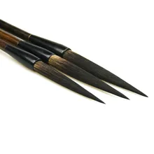 Медвежонок, кисточка для китайской каллиграфии, длинные волосы, китайский свободный пейзаж, живопись, рукописный шрифт, кисть для китайской живописи, набор