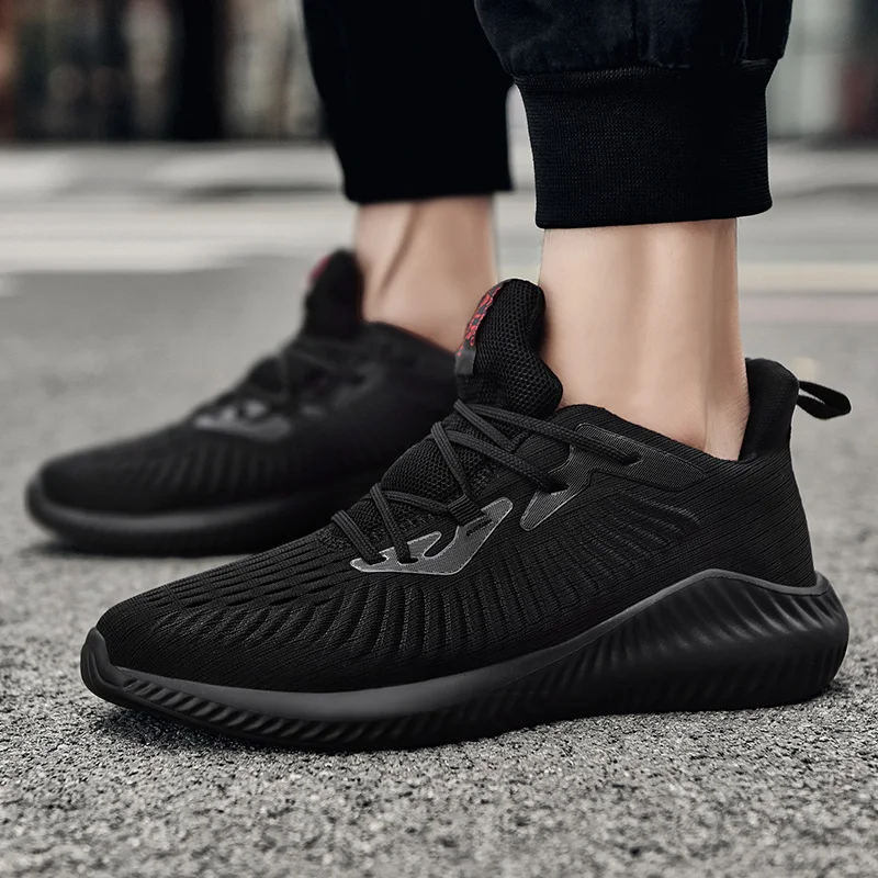 Plus Size 3D Air Mesh Running Shoes for Men Athletics Trainers Non Slip Rubber Sneakers Light Weight Jogging Sport Shoes 39-47