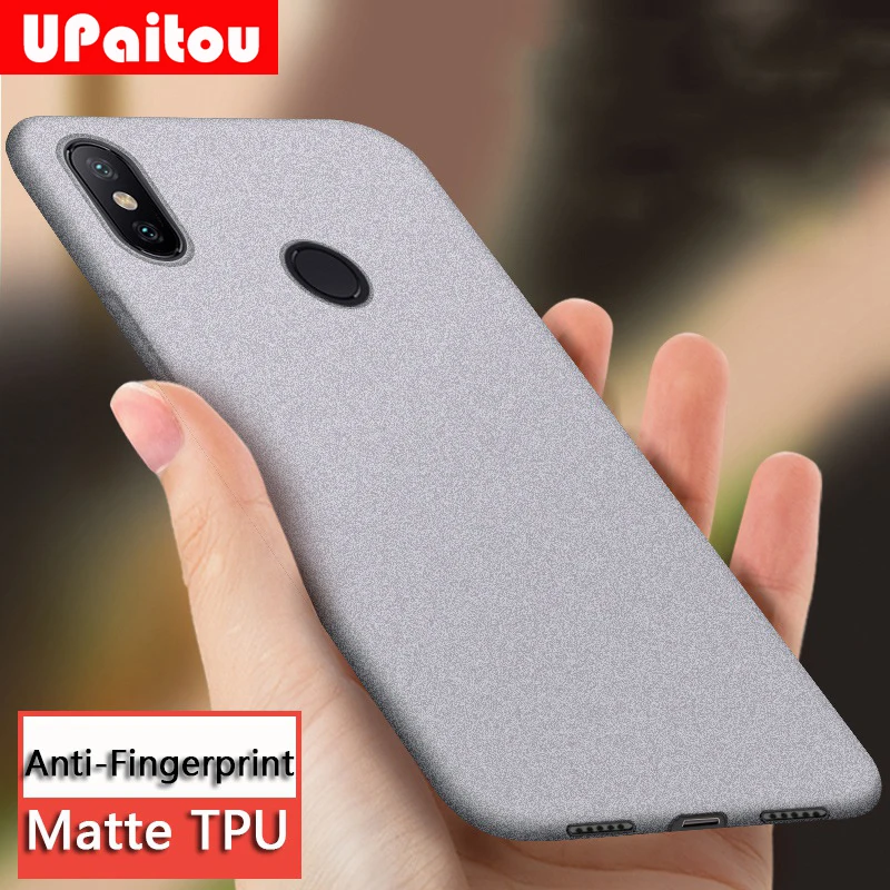 

UPaitou Upgrade Matte TPU Case for Xiaomi Mi A2 Anti Fingerprint Case Soft Silicone Back Cover for Xiaomi 6X