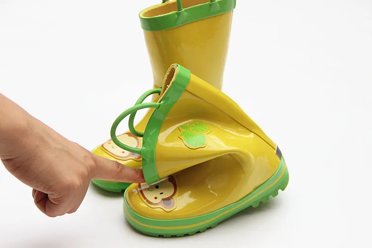 Резиновые сапоги детская обувь мультфильм милый на резиновой платформе мягкие Туфли без каблуков природа Эмульсия Детские Сапоги