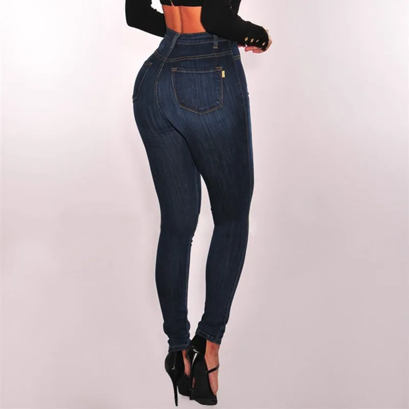 Jeans for Women High Waist push up jeans High Elastic plus size Stretch ladies mom jeans female washed denim skinny pencil pants