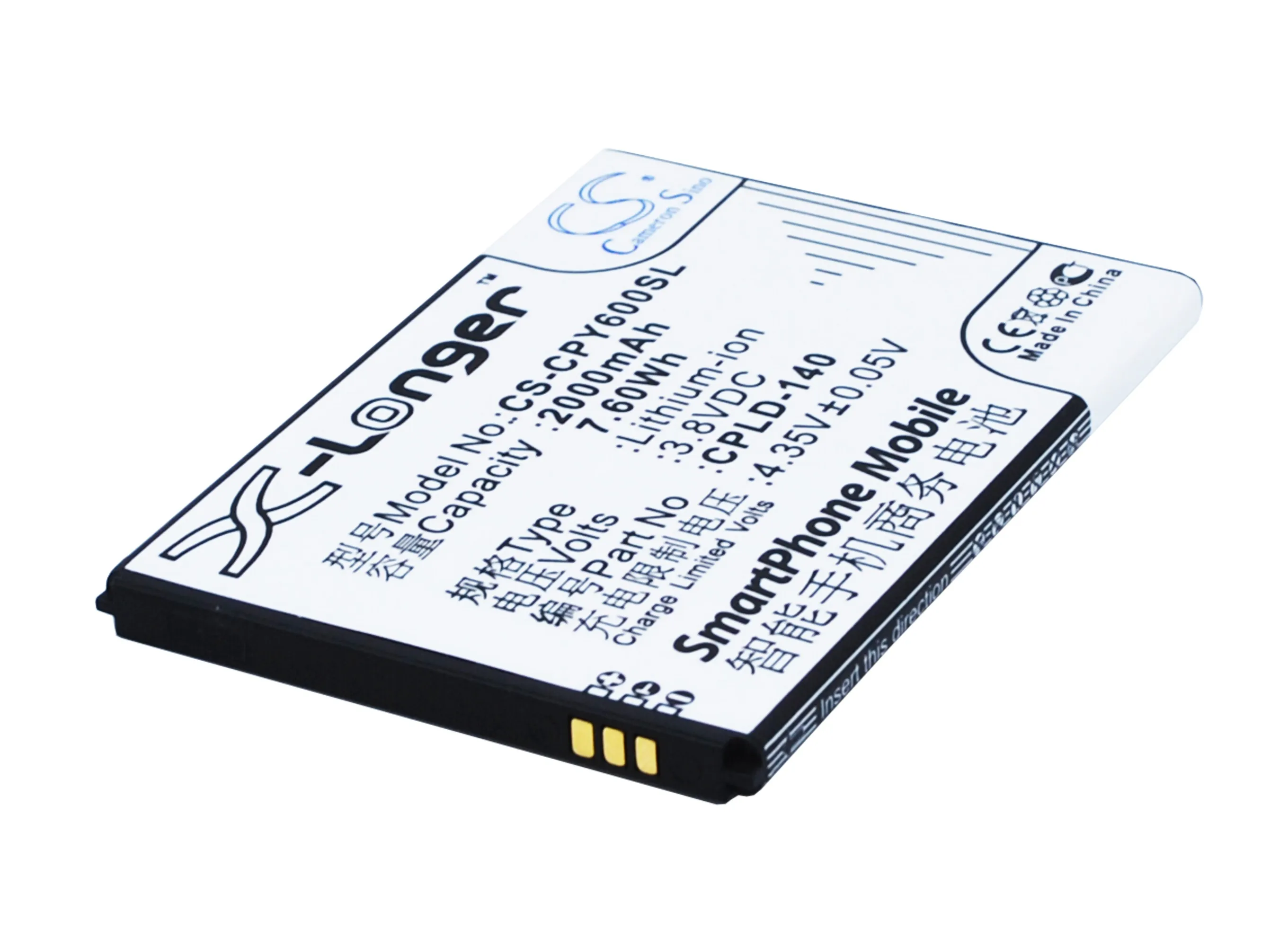 CPLD-140 аккумулятора Cameron Sino 2000mAh для Coolpad 5316,8713, Y60-W