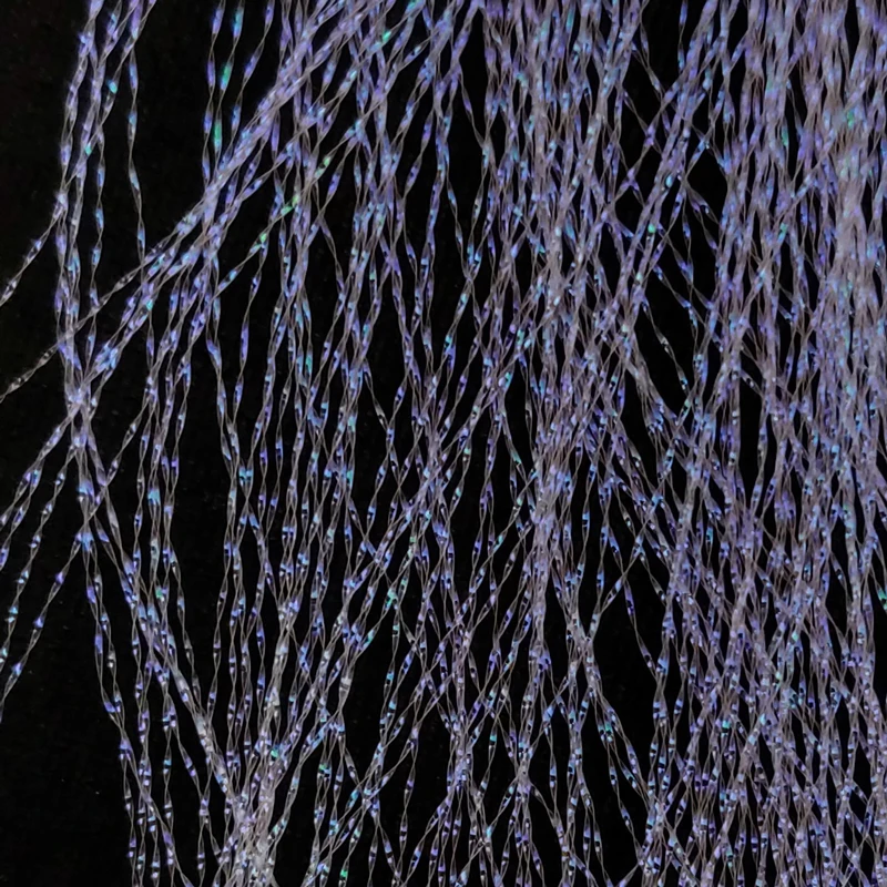 JK Glow Material UV Holographic Tinsel Twisted Flashabou Jig Hook assist Lure Making Material Sea Fishing Tying Crystal Flash