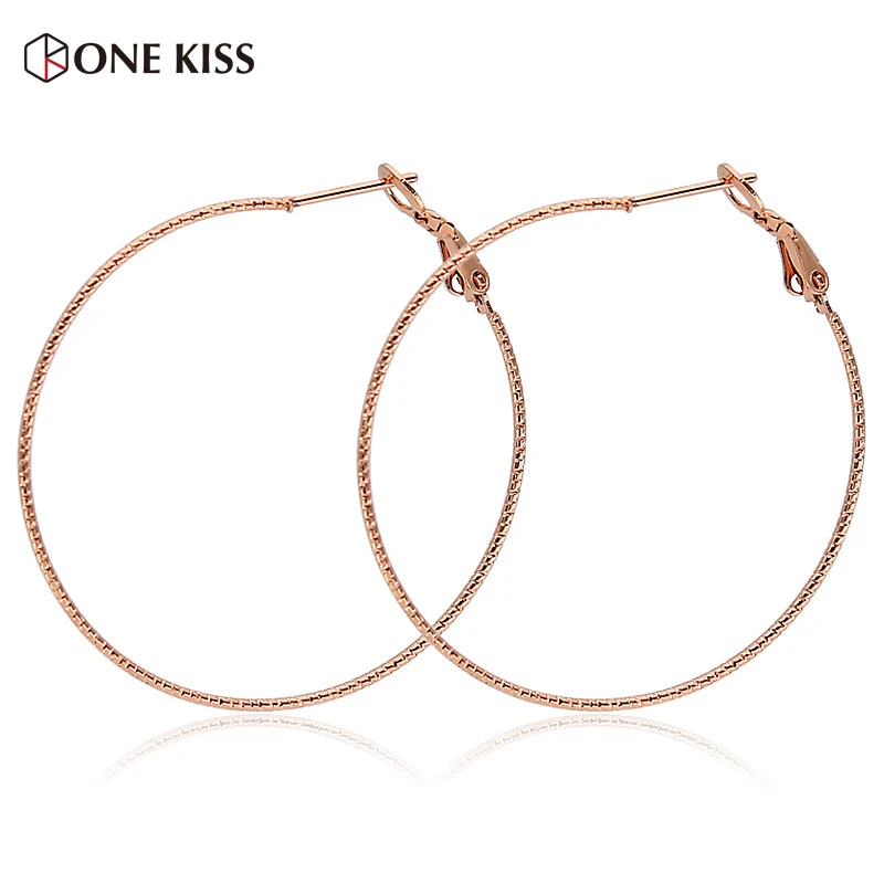 

European Exaggerated Big Hoop Earrings for Women Simple Circle Round 50mm Stainless Steel Brincos Loop Earring Jewelry Best Gift