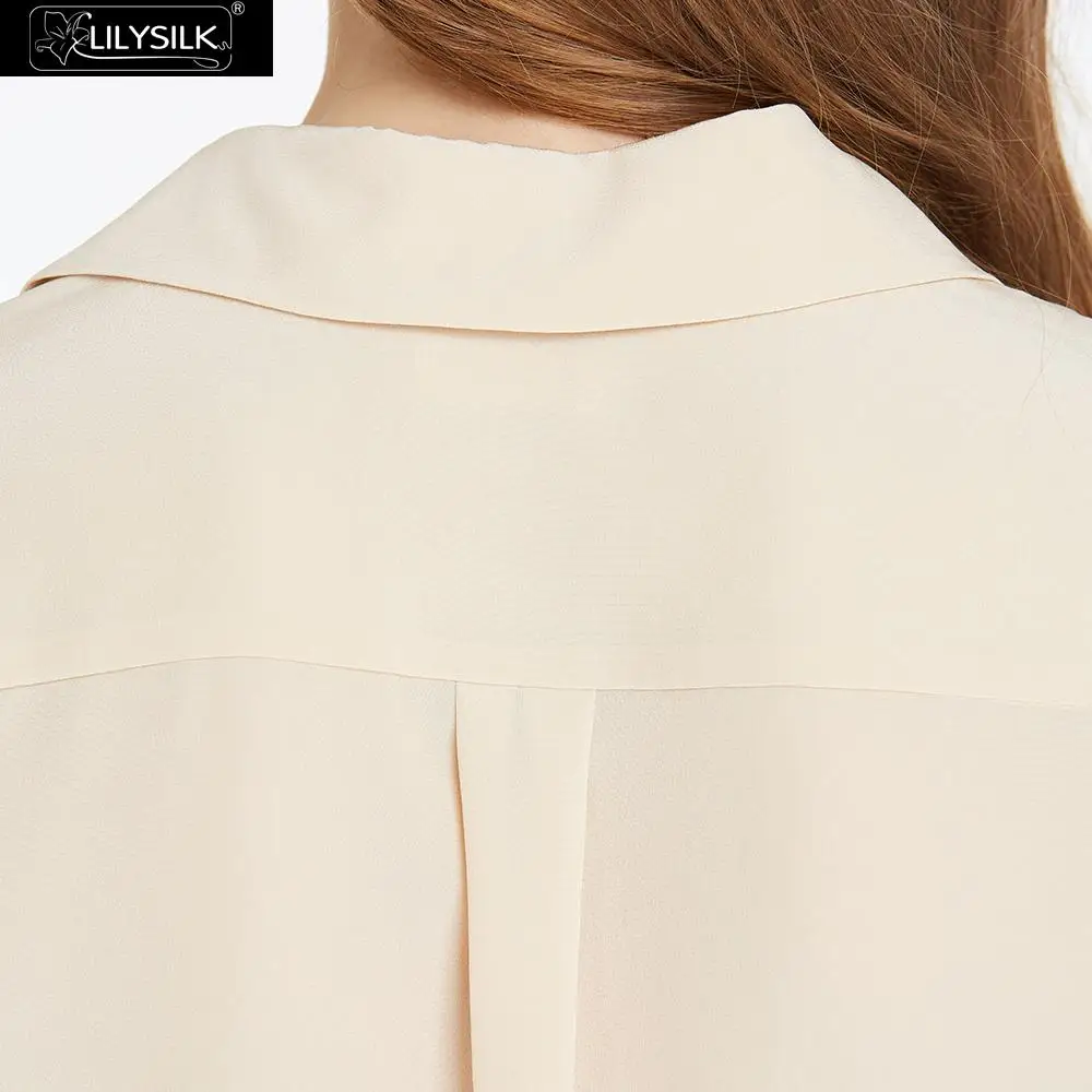LilySilk блуза повседневная одежда шелковая Женская Распродажа