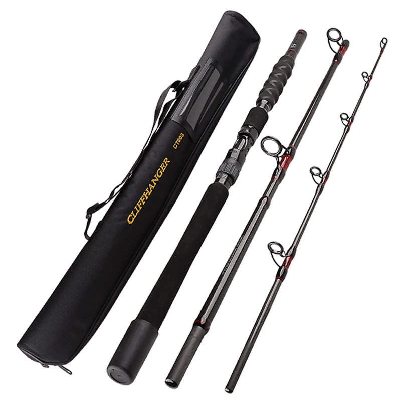 Vara de Pesca Pesados de Energia Canne a Peche Barco Inteligente Seção Spinning Carbono Lure Peso 3 70-250g 1.8m 2.1m 2.4m