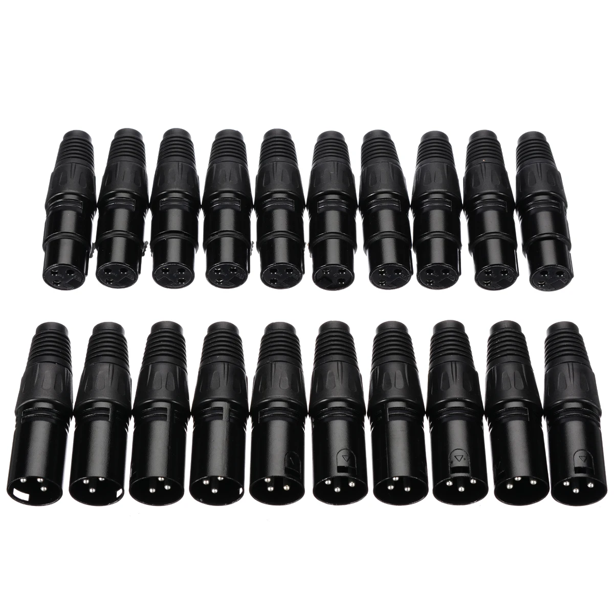 

10pairs 3Pin XLR Cable Microphone Audio Cables Plug Connector XLR Microphone Extension Audio Cannon Cable Plugs Male+Female