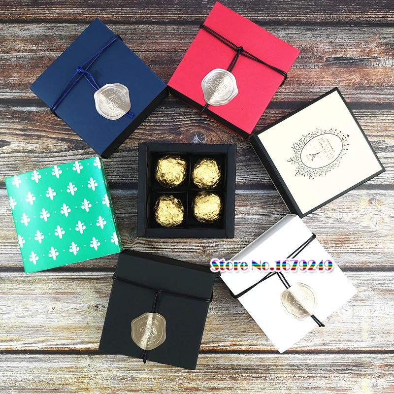 

4/6/12 Packed Chocolate Boxes, Chocolate Paper Box Valentine's Day Christmas Birthday Party Supplies Gift Packaging 50pcs/lot