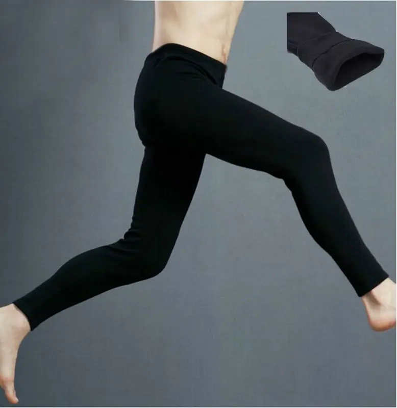 men long johns thin elastic line pants male fashion cotton lycra hot&ampsexy man's underpants legging tigh | Мужская одежда