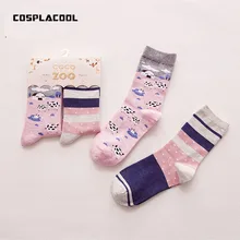 2 пары новых креативных забавных носков в виде животных, женские носки в японском стиле Харадзюку с милым рисунком коровы, женские носки, chaussette femme
