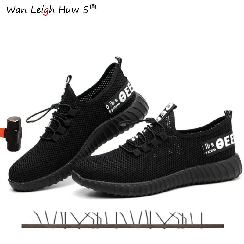 35-46 Safety Shoes For Men Summer Breathable Work Shoes Lightweight Anti-smashing Shoes Male Construction Work Mesh Sneakers 35-46 Safety Shoes For Men Summer Breathable Work Shoes Lightweight Anti-smashing Shoes Male Construction Work Mesh Sneakers