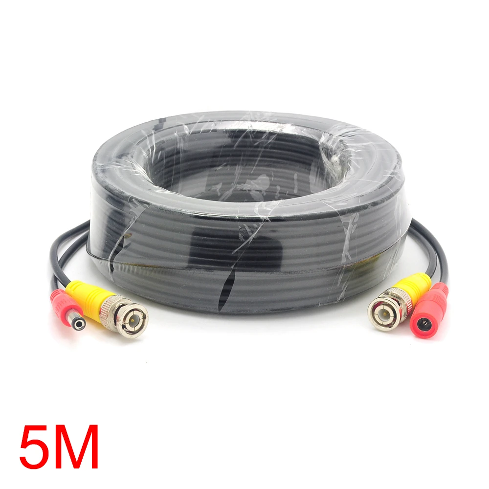 5M/16FT BNC DC Connector Power Audio Video AV Wire Cable For CCTV Camera 5M/16FT BNC DC Connector Power Audio Video AV Wire Cable For CCTV Camera