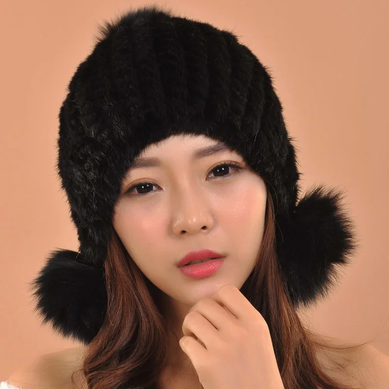 Женские зимние шапки Повседневные вязаные из меха норки 2019|hat l|hat casualhats for |