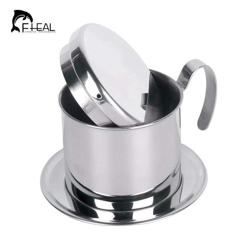 FHEAL Vietnam Coffee Jug Stainless Steel Metal Coffee Mug Pitcher