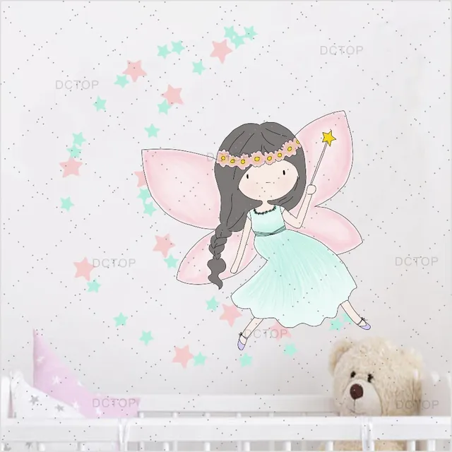 Best Price Lovely Fairy Girl Color Wall Sticker For Kids Room Cartoon Vinyl Removable Wall Art Decals Child Gift Kindergarten Home Decor Best Price Lovely Fairy Girl Color Wall Sticker For Kids Room Cartoon Vinyl Removable Wall Art Decals Child Gift Kindergarten Home Decor