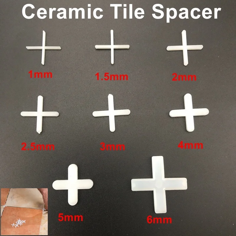 thumbnail image 2 of 600Pcs Wall Floor Tile Plastic Y Type Spacers Tiling Tools 2.5mm 1/8", White | UK 2 of 14