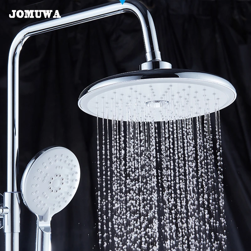 JOMUWA 8 inch Round ABS chrome waterfall Shower heads Wall Mounted