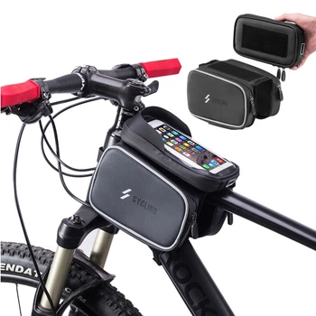 

Bike Frame Bag Waterproof Top Front Tube Bike Bag Sensitive Touch Screen Bike Phone Bag for Cellphone Below 6.0 Inches