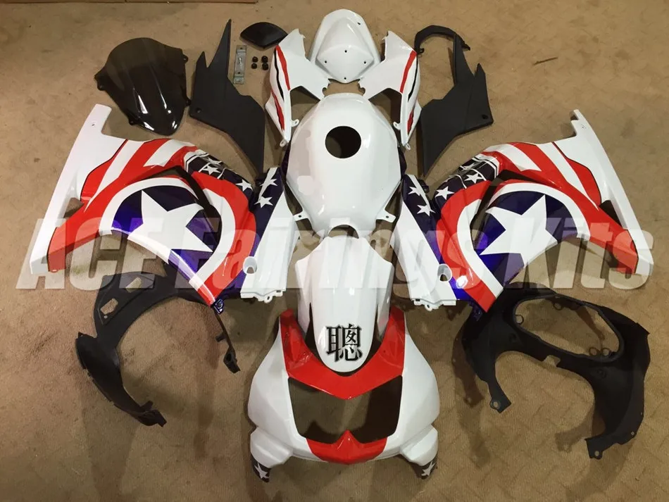 

New Injection ABS Fairing kit for Kawasaki ninja250 2008-2014 EX250 250 2008 09 10 11 12 13 14 fairings +Tank cover white red