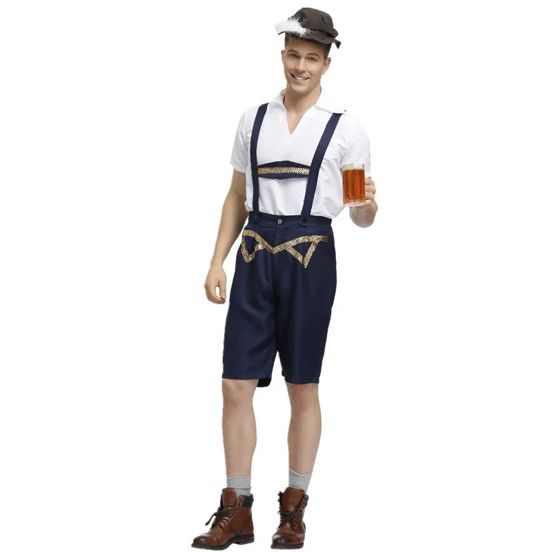 Германия костюм для Октоберфеста Хэллоуин Lederhosen баварский народный праздник пиво мужской комбинезон для косплея