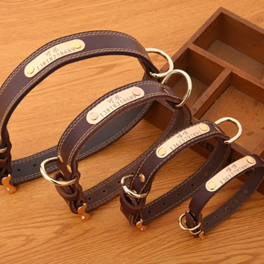 

Free Shipping German Shepherd Collar Bling Personalized Leather Solid Christmas Collars Pitbull Harness for Small Dogs 60QY044