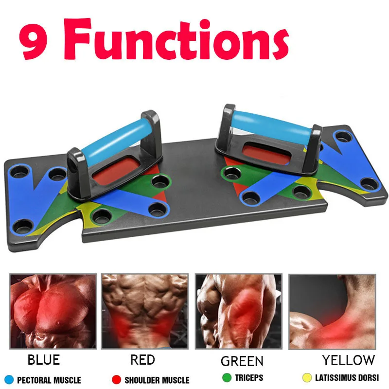 

Push Ups Rack Board 9 way Comprehensive Fitness Exercise Workout Body Building Training Gym Push-up Stands board JH02
