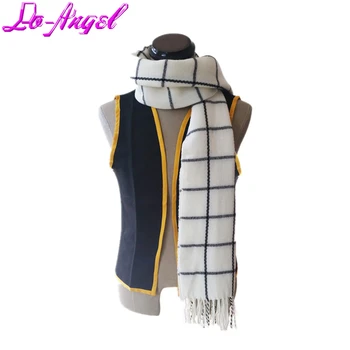 

Anime Fairy Tail Etherious Natsu Dragneel Thick Plaid Scalf Cosplay Accessories