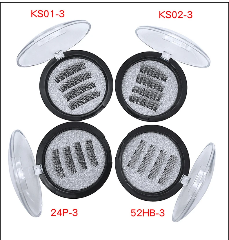 Накладные ресницы на магнитах с 3 магнитами магнитные ресницы ручной работы натуральные накладные ресницы намагниченные ресницы с ресницами applicator-24P
