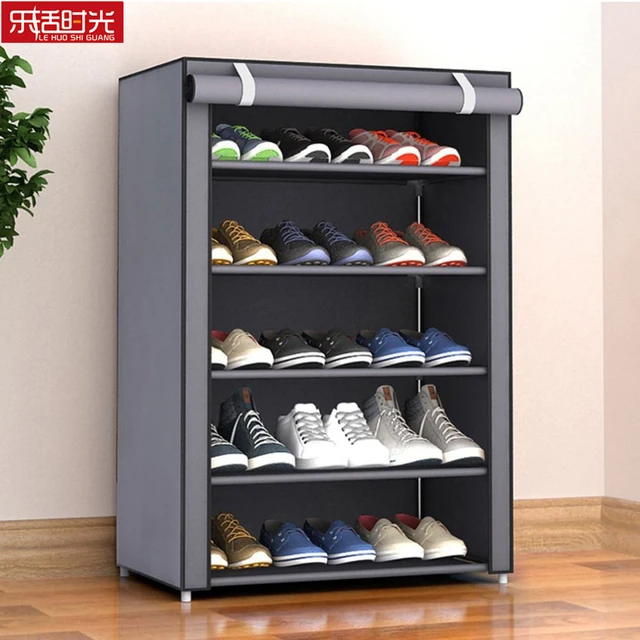 Aliexpress Nonwoven Fabric Simple Shoes Rack Close To The Aliexpress Nonwoven Fabric Simple Shoes Rack Close To The Door Detachable Organizer Closet Storage Living Room Dustproof Shoe Shelf From