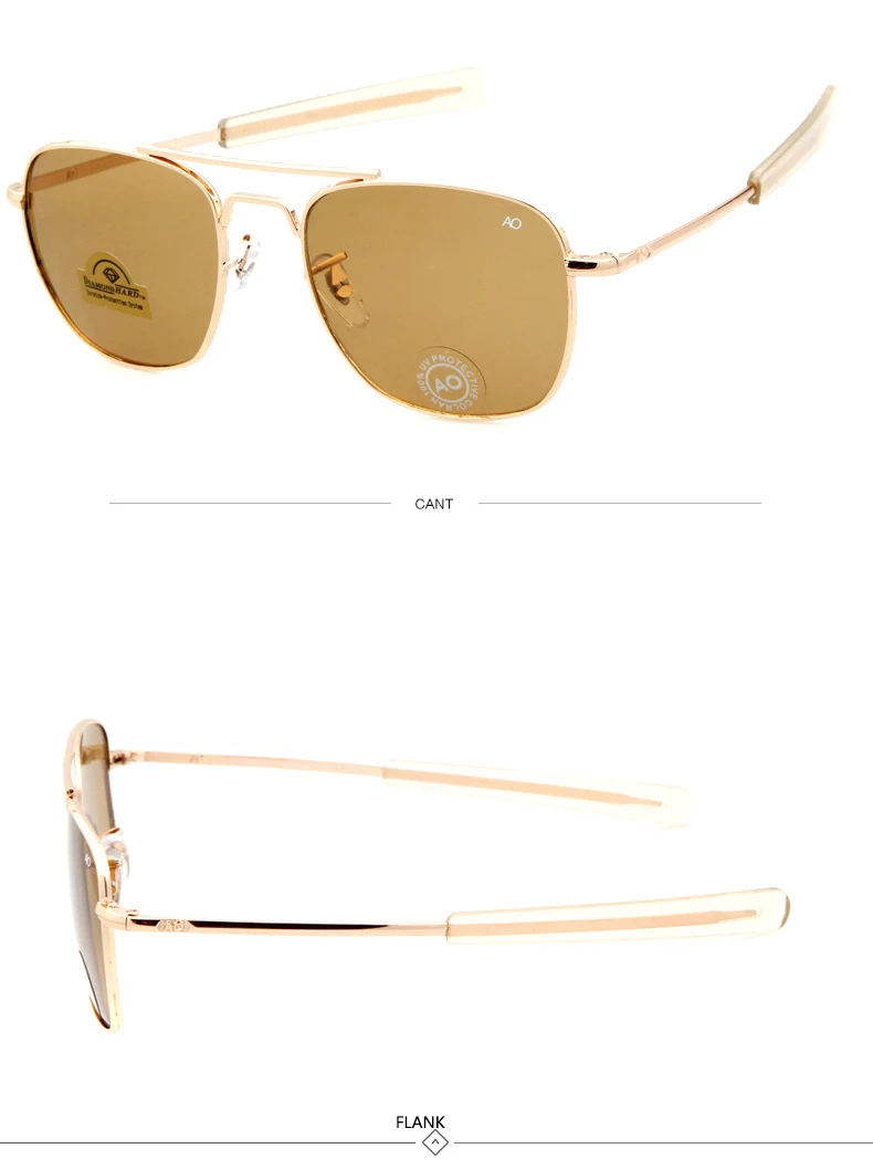 FU E новые модные армейские 52 мм AO Pilot мужские солнцезащитные очки es американские птические стеклянные линзы мужские солнцезащитные очки es UV400 Мужские зеркальные очки AO8054C