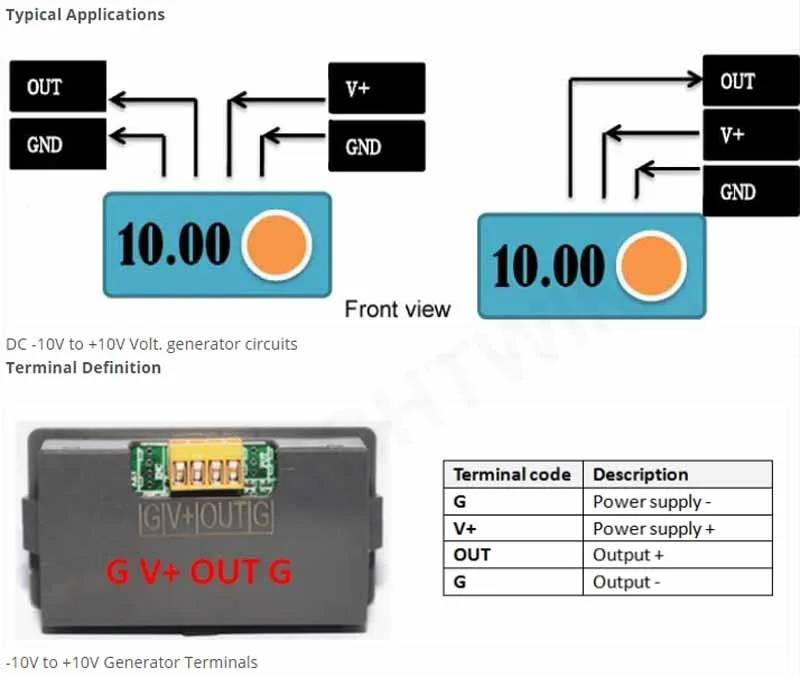 0-5V Generator wiring circuit