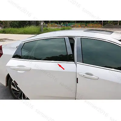 6 шт. черная сталь Подходит для Honda Civic 16 2017 двери окна столба пост крышка