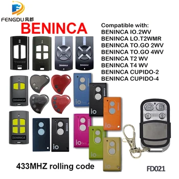 

2pcs Beninca Garage Door Compatible Remote TOGO 2WV/4WV T2WV T4WV iO Cupido FOB