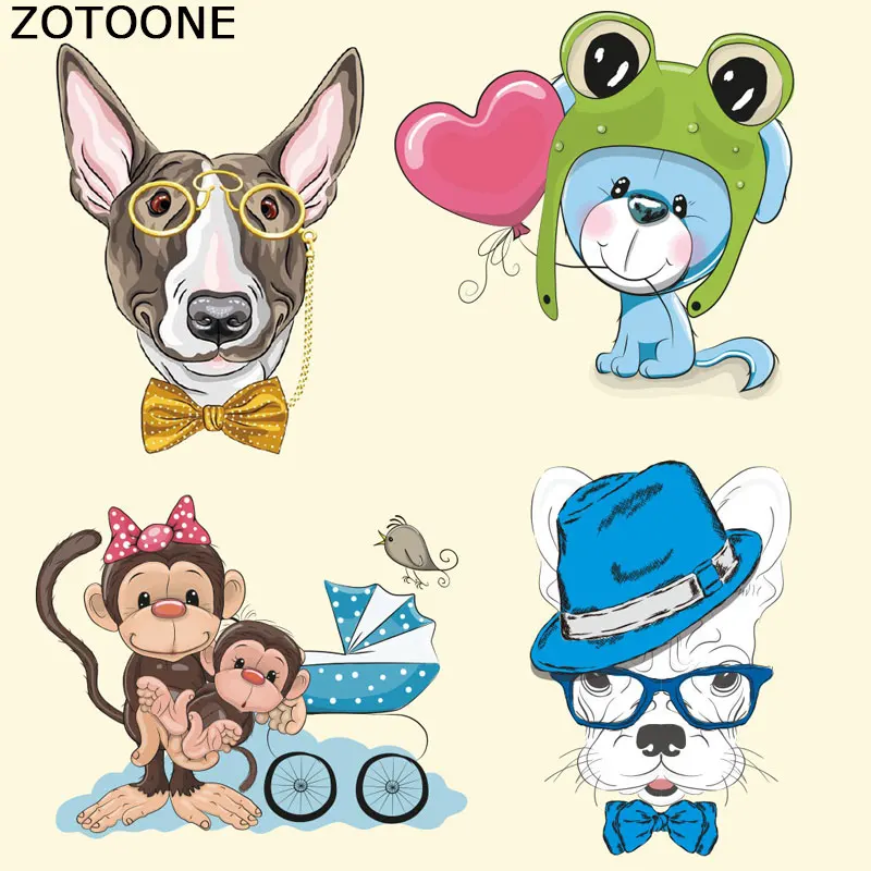 

ZOTOONE Patches Lovely Animal Ironing on Patches for Clothes Heat Transfer Appliques Christmas Gift for Friends Washable for Kid