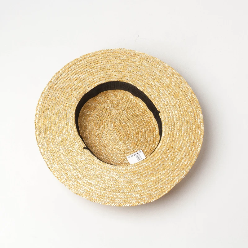 01904-hh7355 handmade straw school Graduate student  fedoras hat men  women leisure cap packable fedora