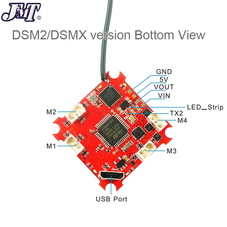 4 в 1 Crazybee F3 Контроллер полета OSD измеритель тока 5A 1S BlheliS ESC совместимый DSM/2 DSM/X приемник для RC Bwhoo вертолет