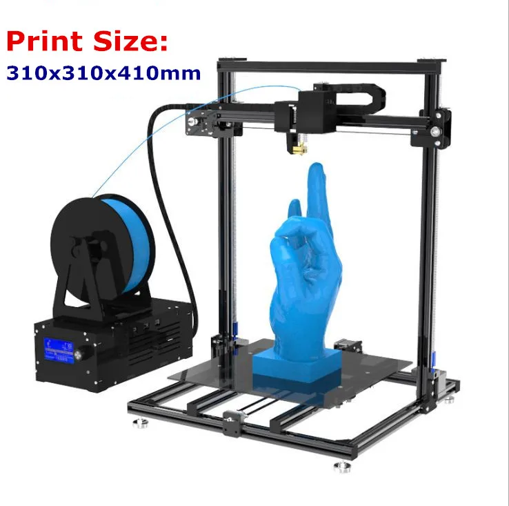 

The Cheapest Large Size 3D Printer Aluminium Assembled Printing 310*310*410mm DIY Pulley Track Motion Structure 3 D Printer