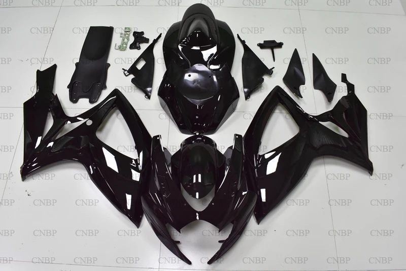 

for Suzuki GSXR600 2007 Fairing GSX-R600 2006 - 2007 K6 glossy Black Plastic Fairings for Suzuki GSXR750 07 Fairing