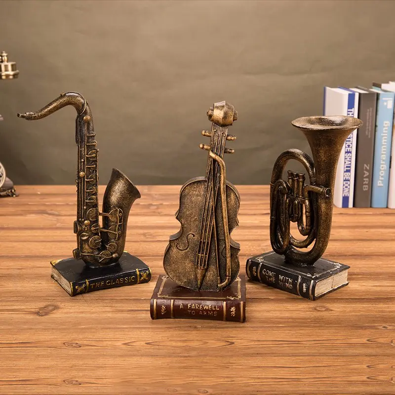 

Violin instrument model decoration, retro decoration, living room desktop home furnishings Home Furnishing Ornament
