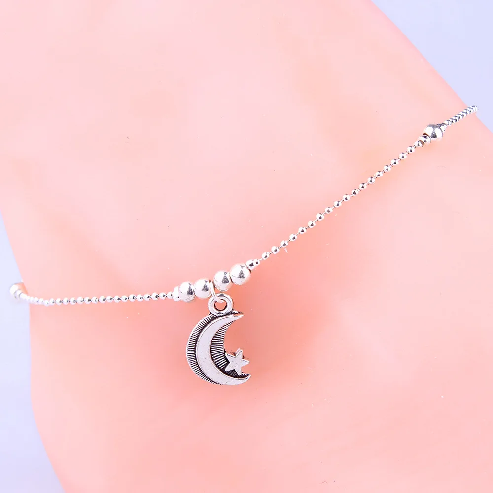 

Moon anklet Beach anklets Foot Jewelry Charm Anklets For Her Womens Anklet