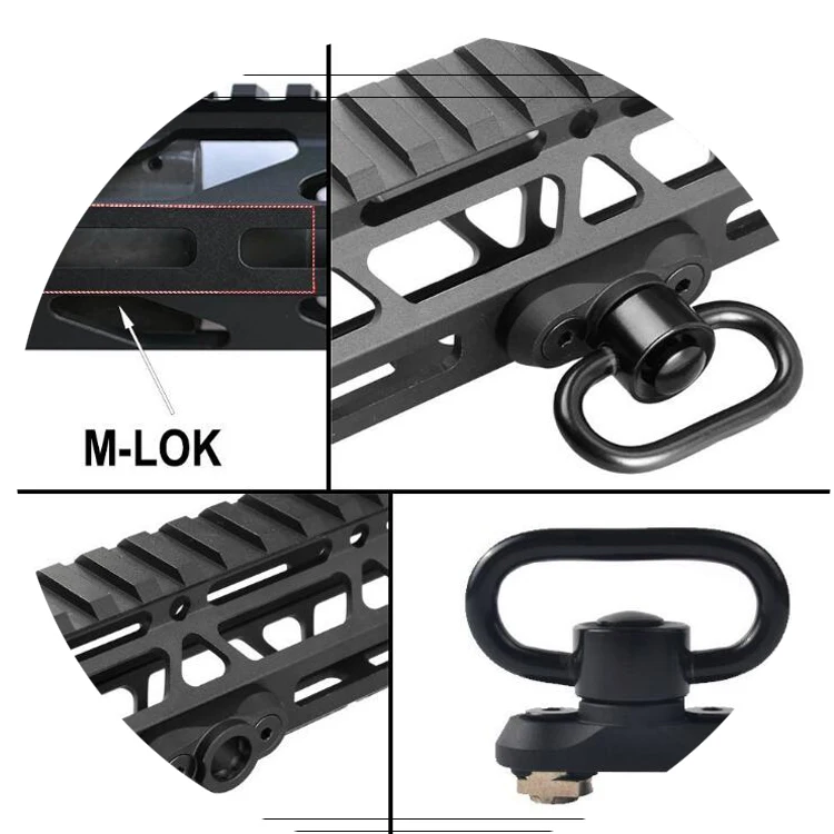 M-lok QD Sling Mount Sling шарнирное крепление 1,25 дюйма адаптер крепление для M lok Rail кнопка быстрого отсоединения QD Sling Поворотный прицел