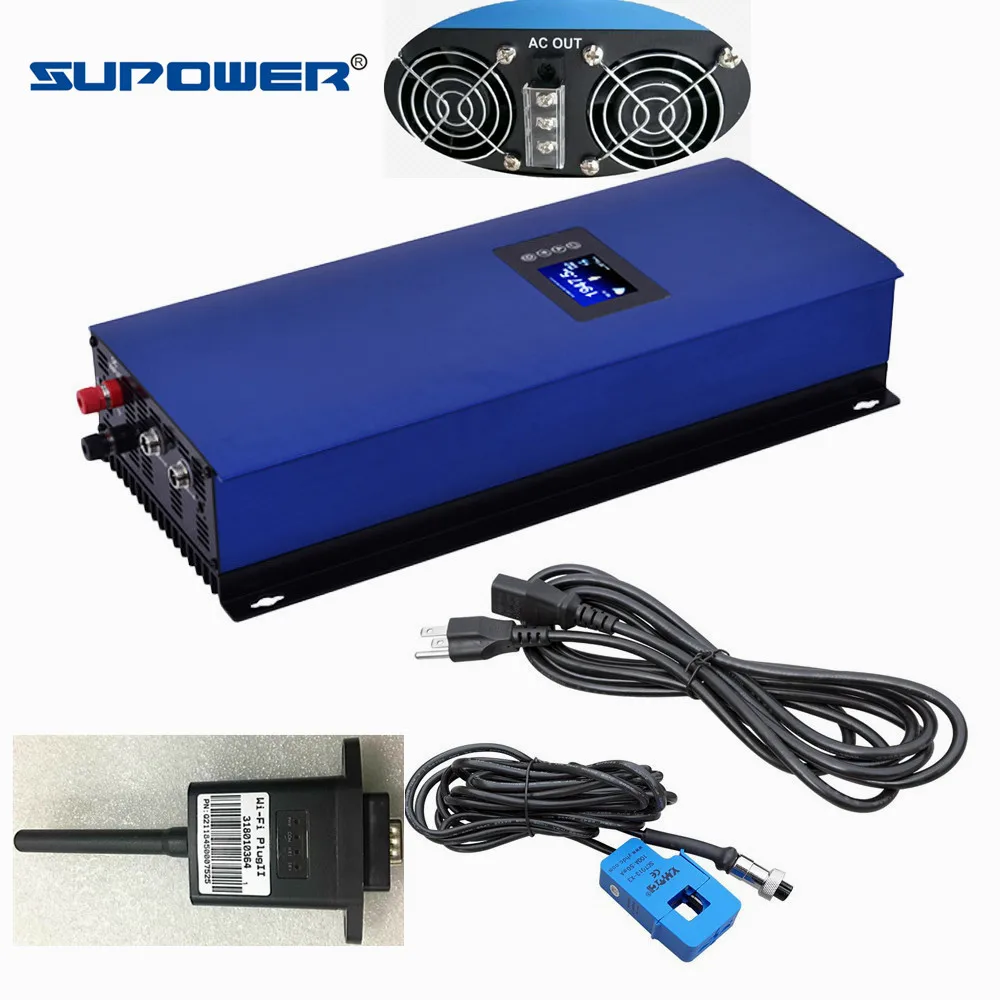 

2000W MPPT Solar Grid Tie Inverter with Limiter Sensor With Wifi Monitoring DC 45-90V To AC 240V Split Phase (120V/Neutral/120V)