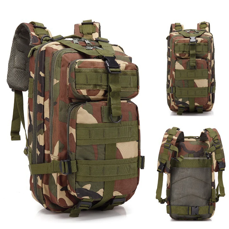Military Tactical Molle 3P Shoulder Backpack About 30L Hiking Camping Outdoor Bag Climbing Traveling Rucksack Military Tactical Molle 3P Shoulder Backpack About 30L Hiking Camping Outdoor Bag Climbing Traveling Rucksack